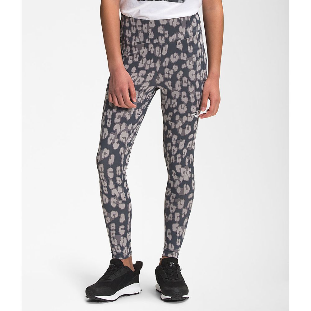 The North Face Leggings Girls Australia - The North Face Printed On Mountain Grey Leopard Mountain (